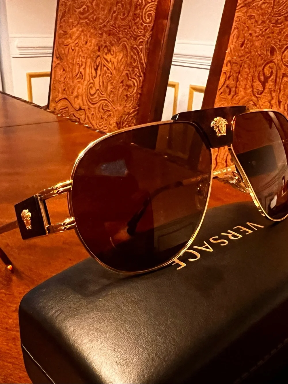 Versace designer suited brown